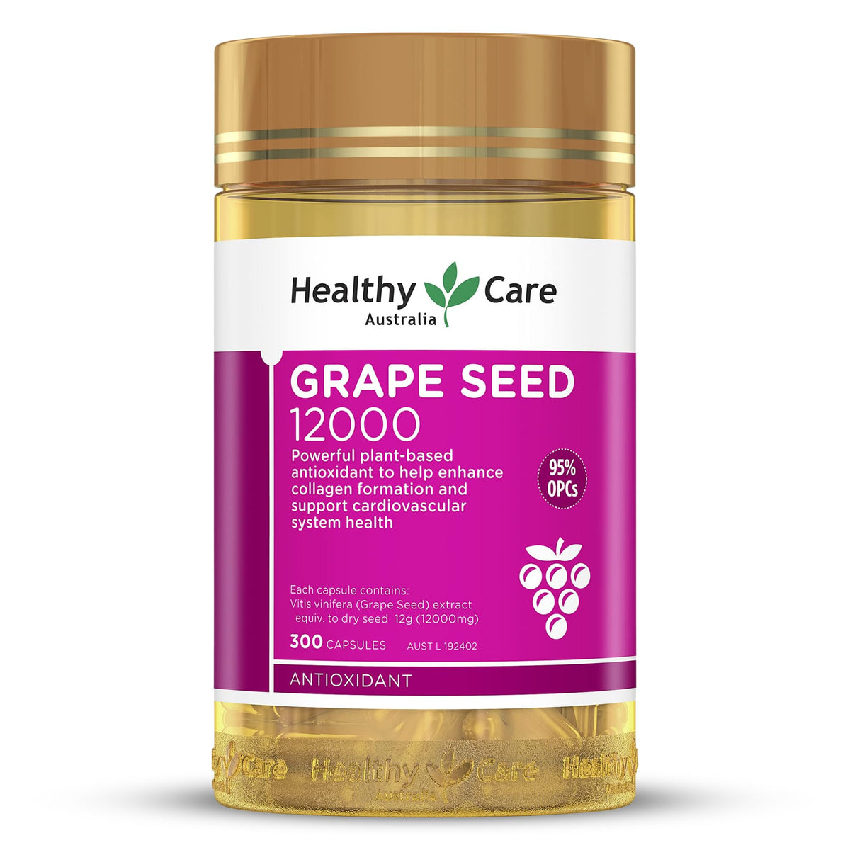 Healthy Care Grapeseed Extract 12000 - 300 Capsules