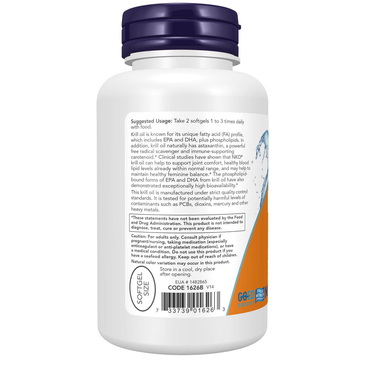 Now Supplements, Krill Oil 500 mg, Phospholipid-Bound Omega-3