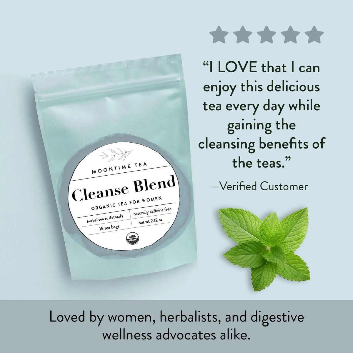 Moontime Tea Organic Cleanse and Detox Tea for Women - 30 Teabags - image 4
