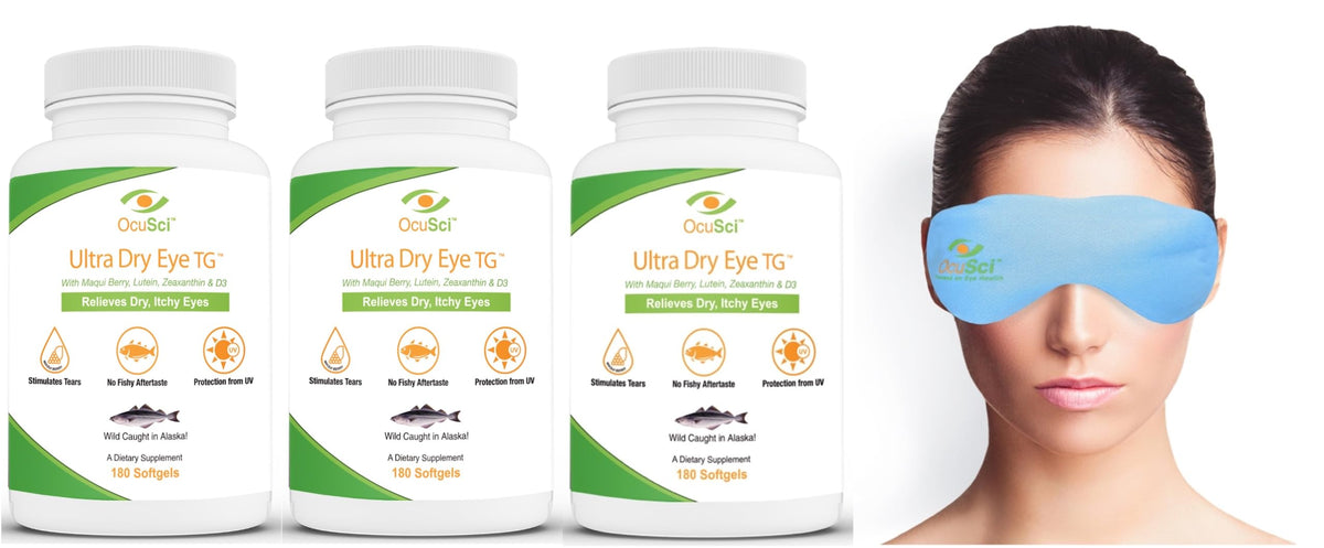 OcuSci Omega-3 Omega-7 Lutein D3 for Dry Eyes - 270 Softgels