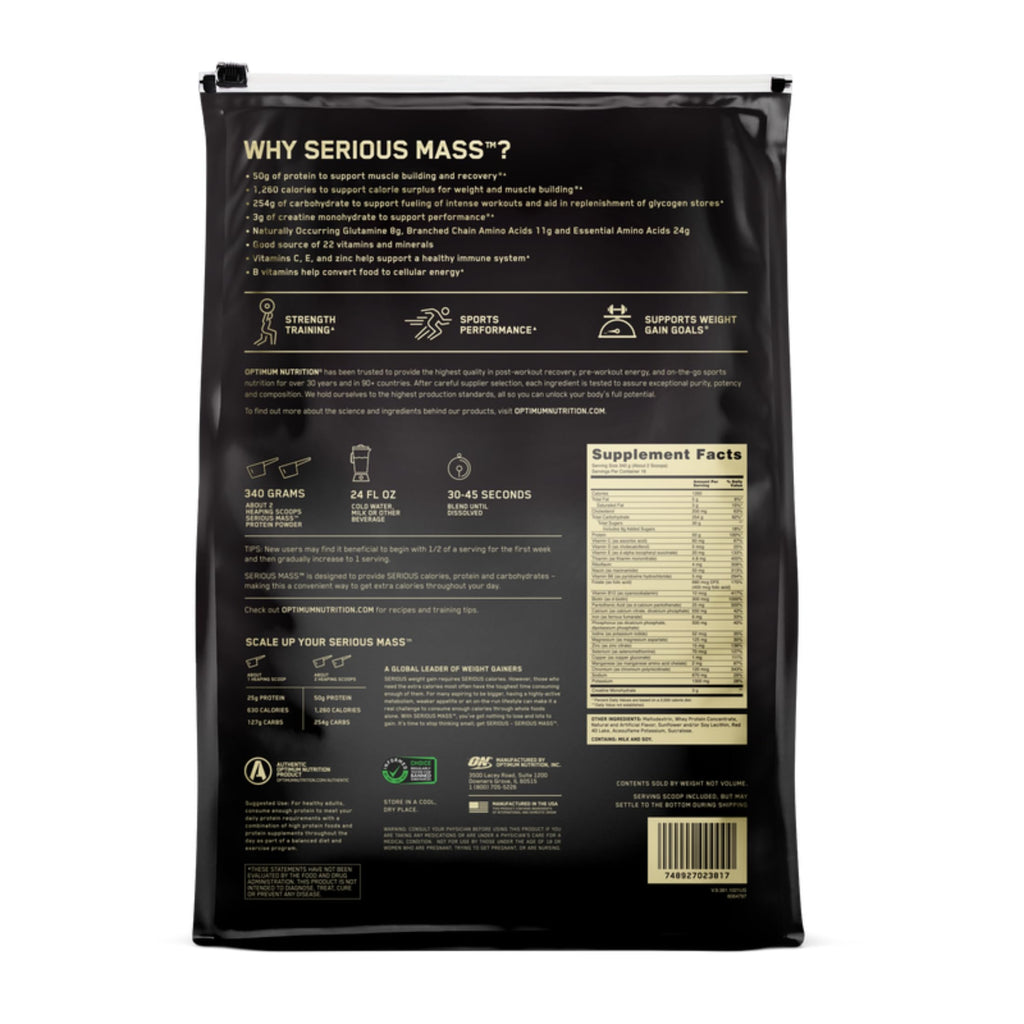 Optimum Nutrition Serious Mass Weight Gainer Protein Powder