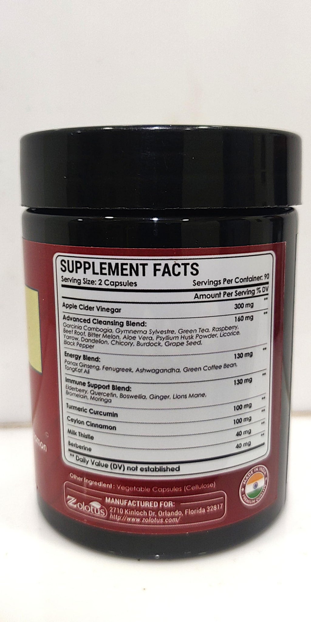Zolotus Apple Cider Vinegar 32-in-1 Capsules - 180 Capsules - image 3