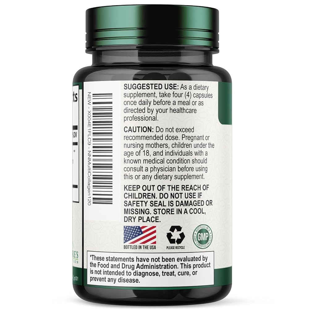 Nature's Nutrition Multi Collagen Pills - Hydrolyzed Collagen