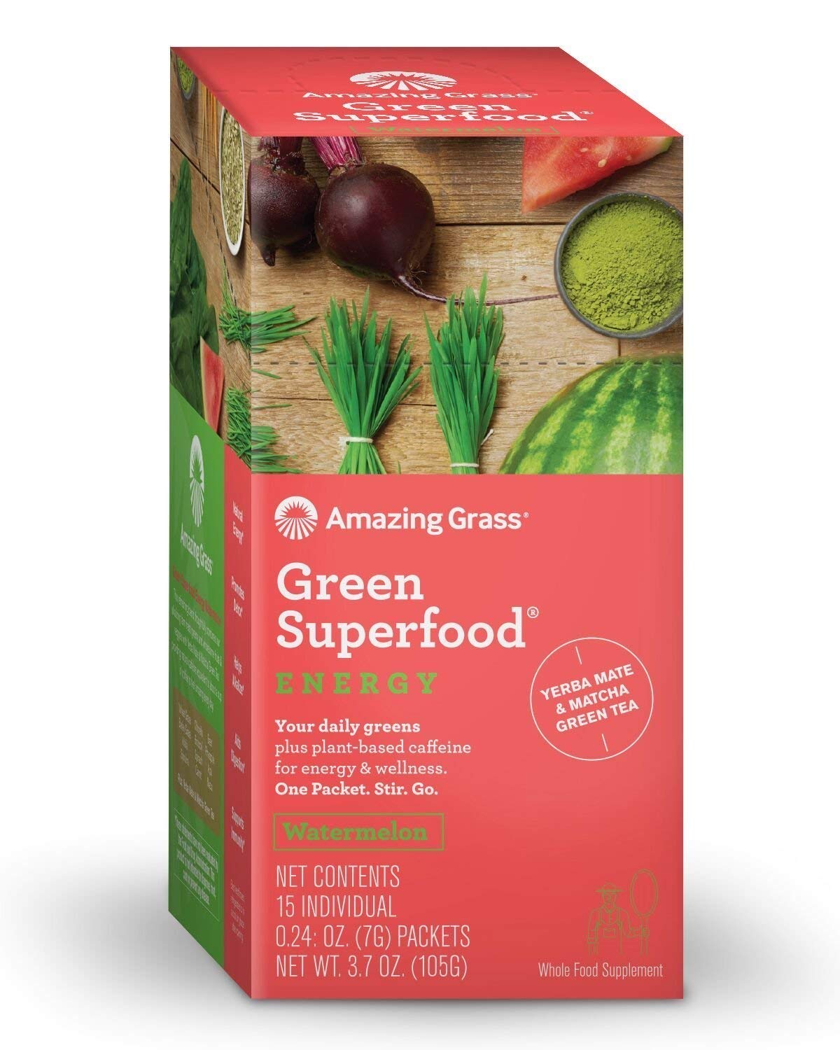 Amazing Grass Greens Blend Energy Watermelon - 15 Servings