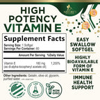 Nature's Nutrition Vitamin E 180mg Per Serving - E Vitamins DL-Alpha