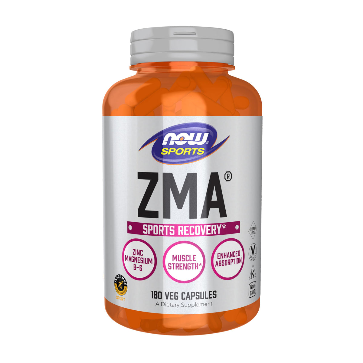 NOW Sports ZMA Sports Recovery - 180 Vegetarian Capsules