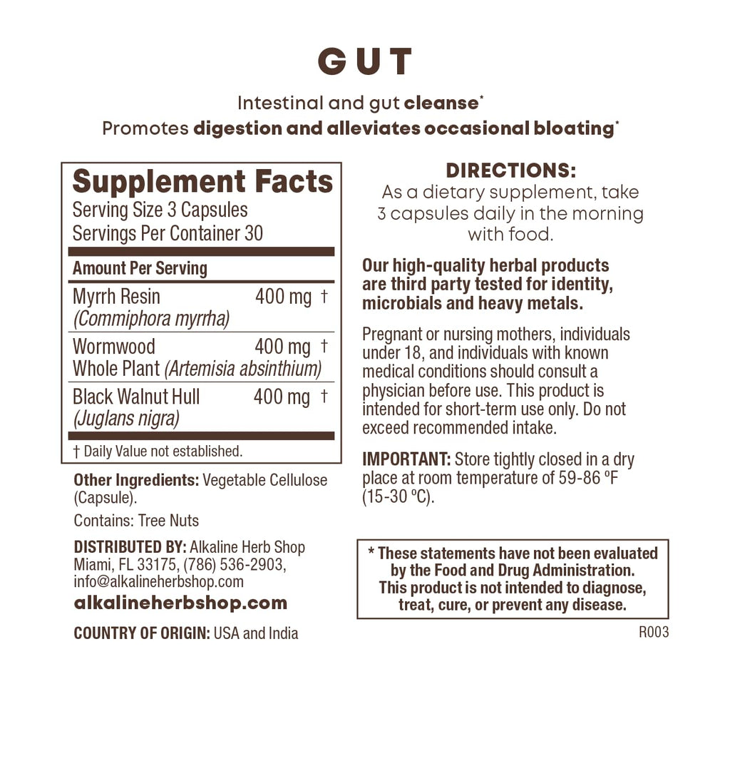 Alkaline Herb Gut Supplement - 90 Capsules - image 2