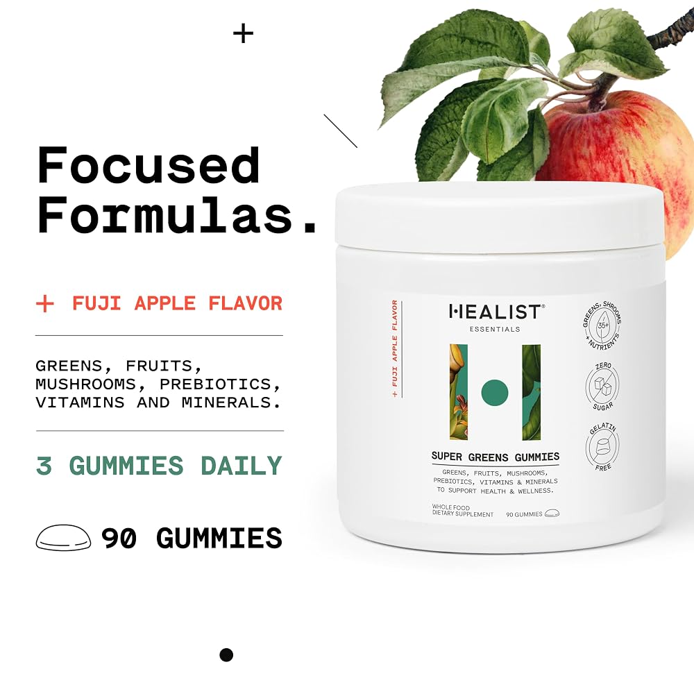 Healist Super Greens Gummies with 35 Organic Greens - 90 Gummies - image 2