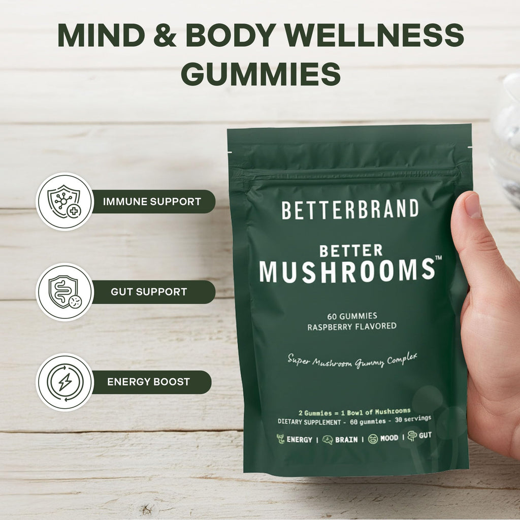 Betterbrand BetterMushrooms Mushroom Gummies to Support Gut Health
