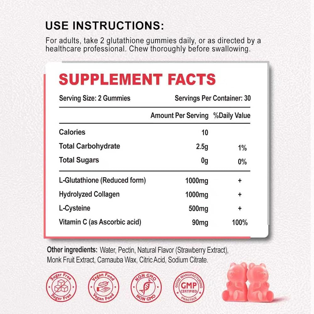 Zetelixia Glutathione Collagen Gummies Mix
