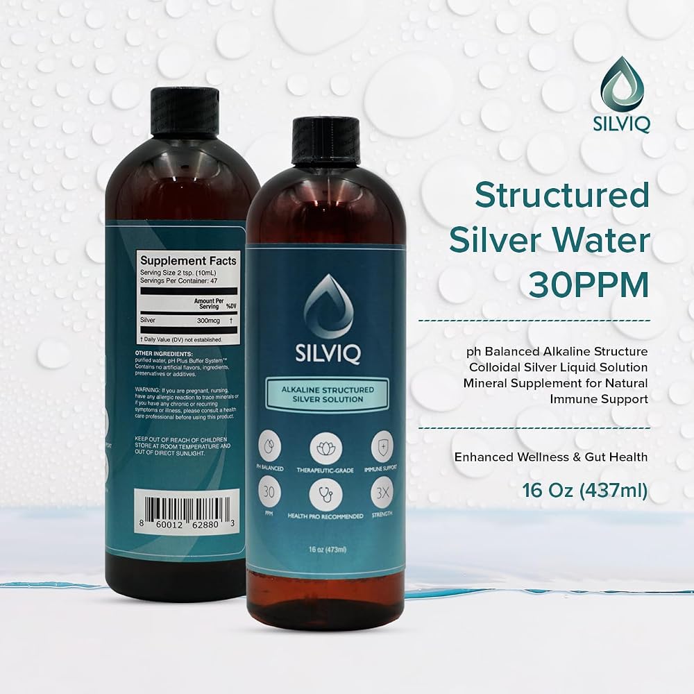 SILVIQ Structured Silver Water 30PPM Immune Support - 16 Fl Oz - image 7