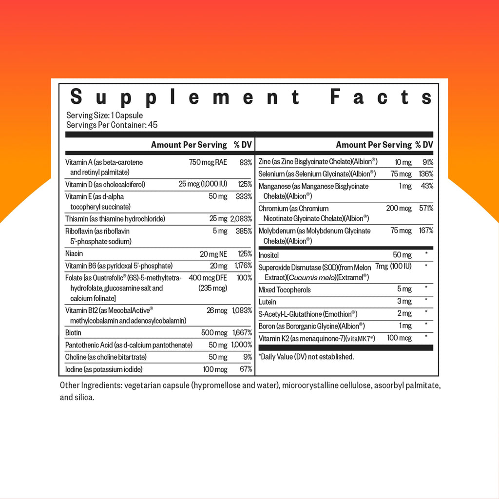 Seeking Health Multivitamin One with Zinc - 45 Capsules - image 2