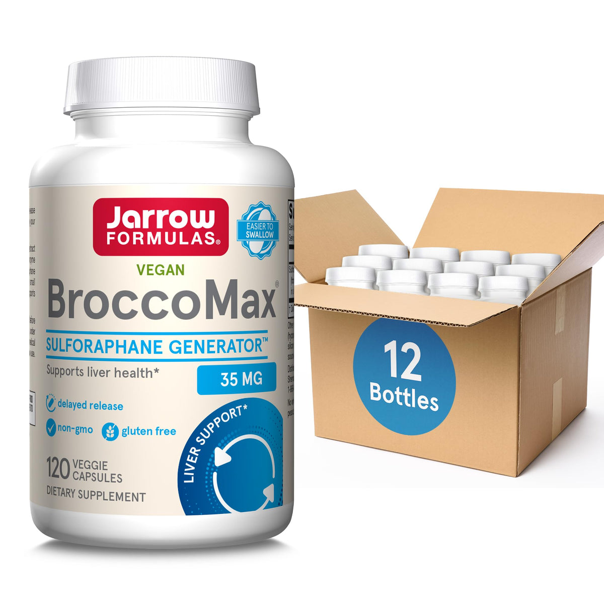 Jarrow Formulas BroccoMax Sulforaphane 35 MG Liver Support - 120 Capsules