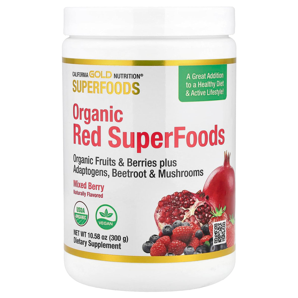 California Gold Nutrition Organic Red Superfoods Powder - 300 g
