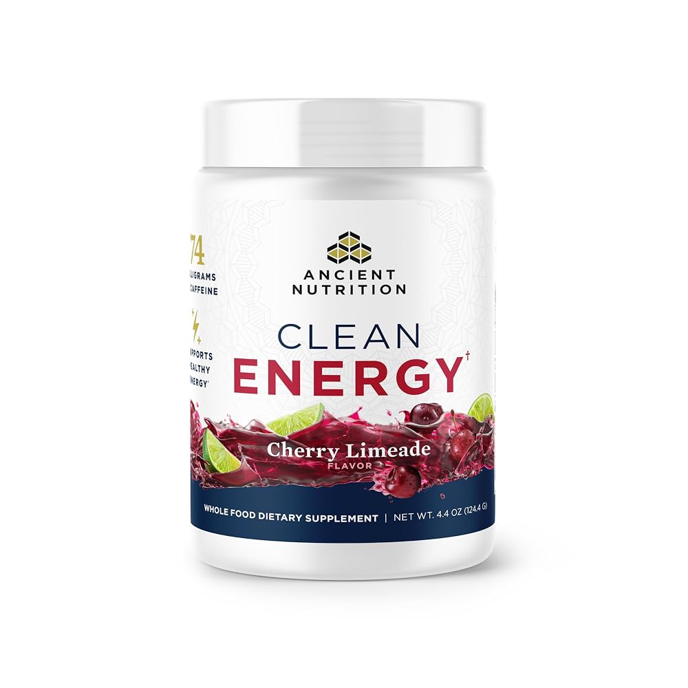 Ancient Nutrition Clean Energy Powder Cherry Limeade - 4.4 oz