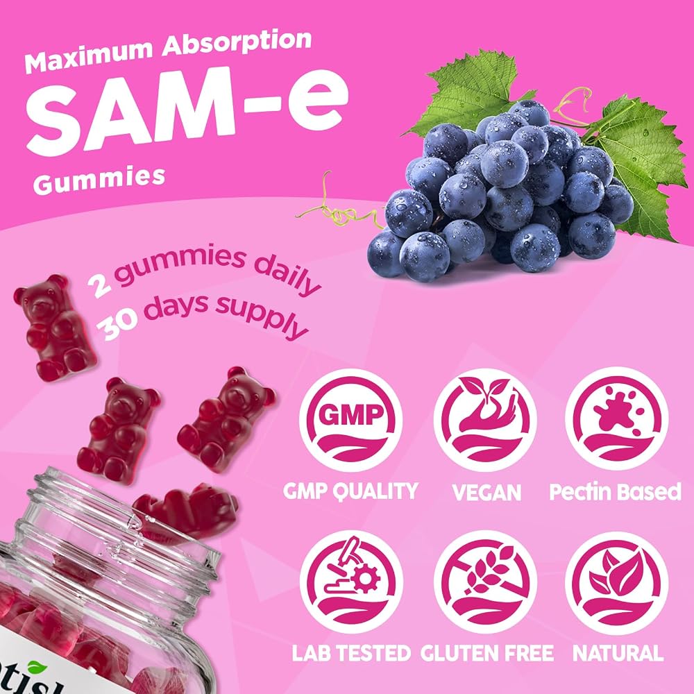 NATISLAND SAM-e with L-Tyrosine Gummies B-Complex - 60 Gummies - image 7