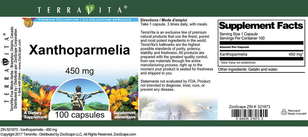 Terravita Xanthoparmelia 450 mg - 100 Capsules - image 3