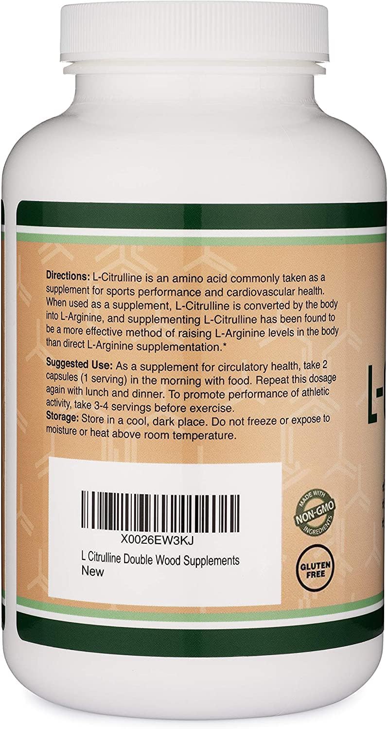 Double Wood Supplements L-Citrulline 1,200mg Nitric Oxide - 210 Capsules - image 6