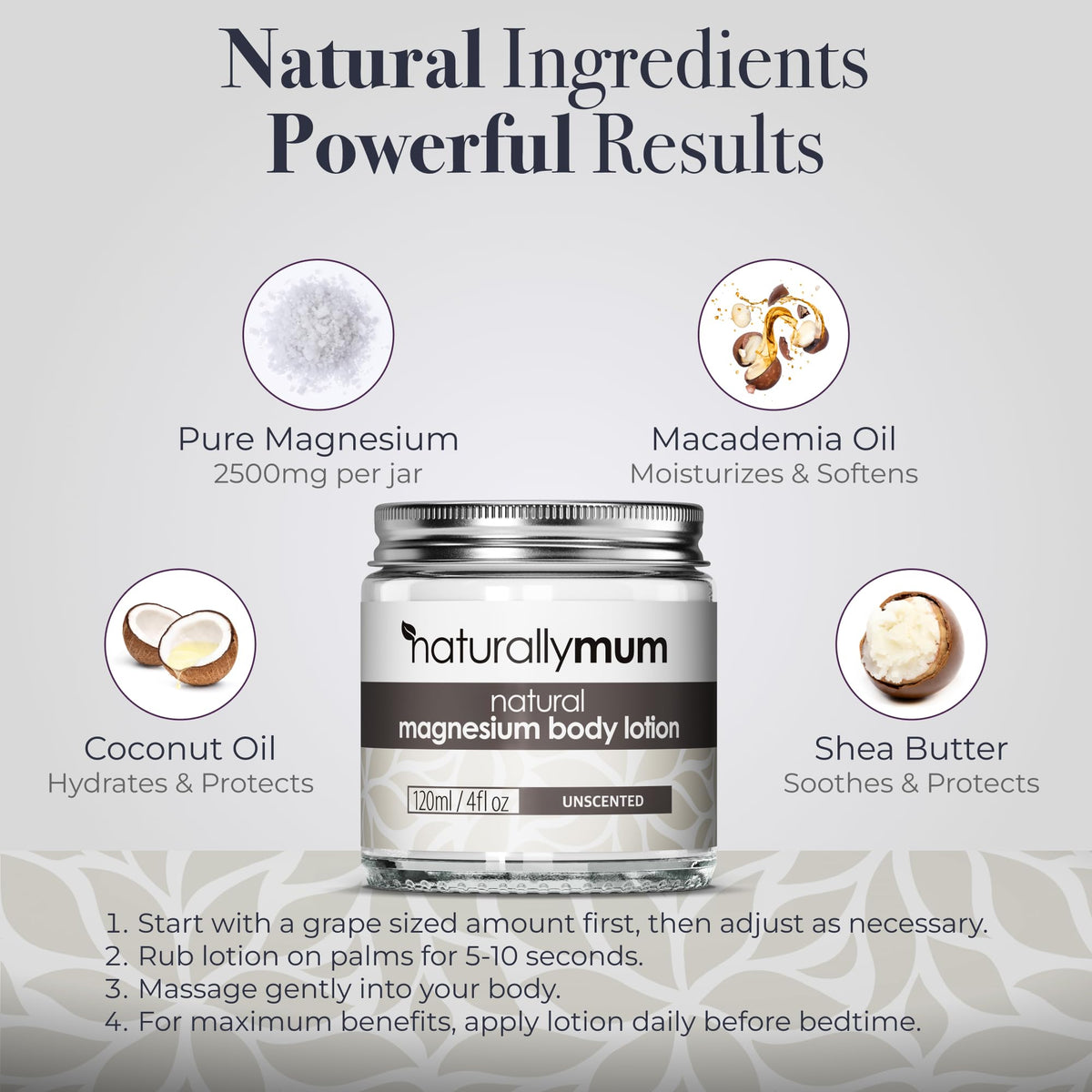 NaturallyMum Magnesium Body Lotion for Sleep & Muscle Health - 4 Fl Oz - image 3