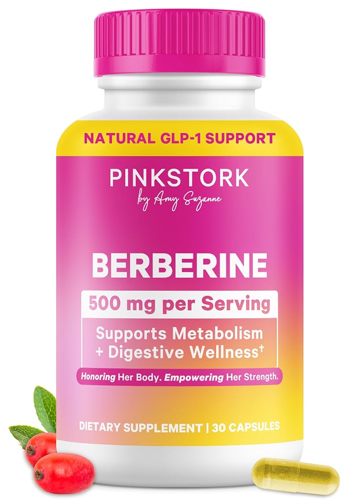 Pink Stork Berberine 500 mg Metabolic Activator - 30 Vegetarian Capsules