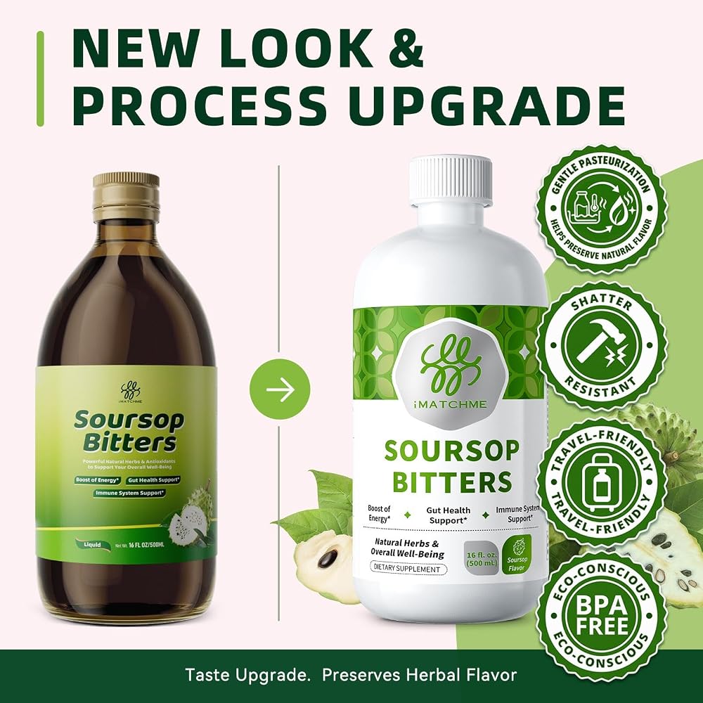 iMATCHME Soursop Bitters Liquid with Black Seed-Gut Cleanse