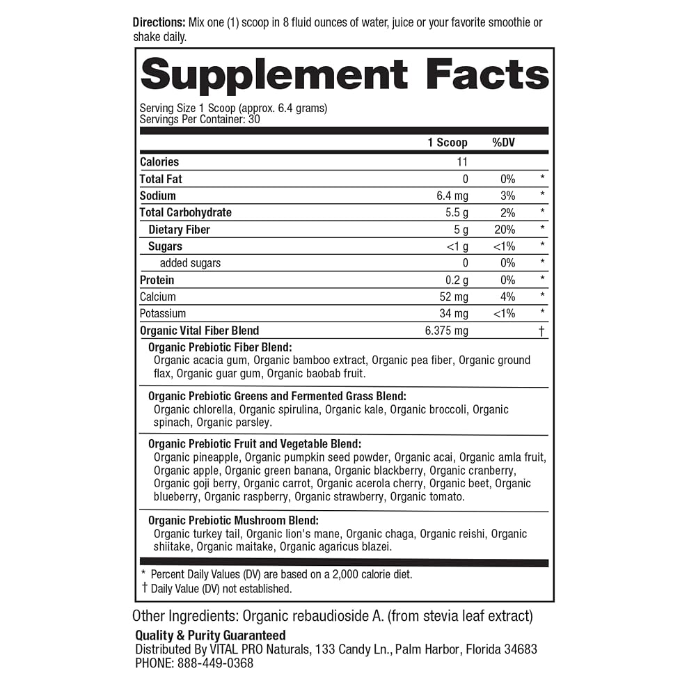 Vital Planet Advanced Fiber 35 Powder for Bowel Regularity - 6.77 oz - image 2