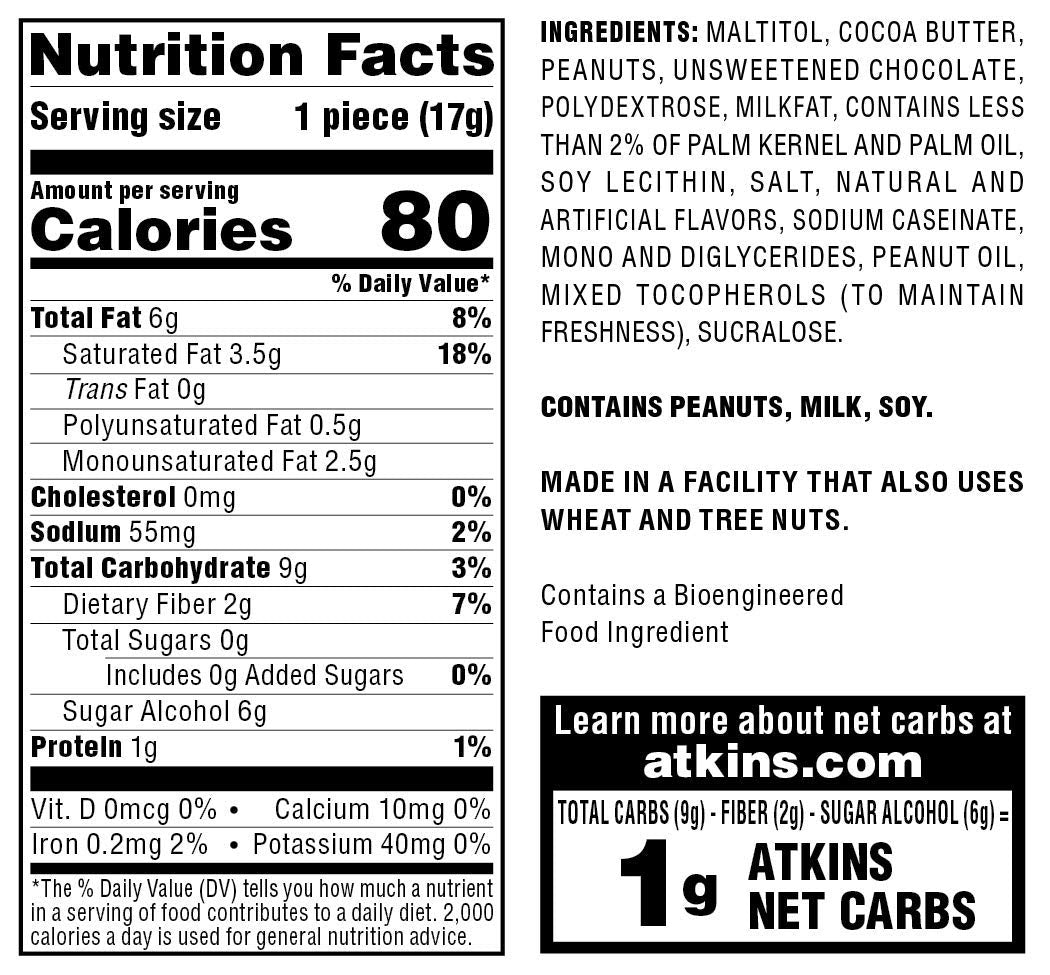 Atkins Endulge Peanut Butter Cups Low Carb Snack - 60 Count - image 2