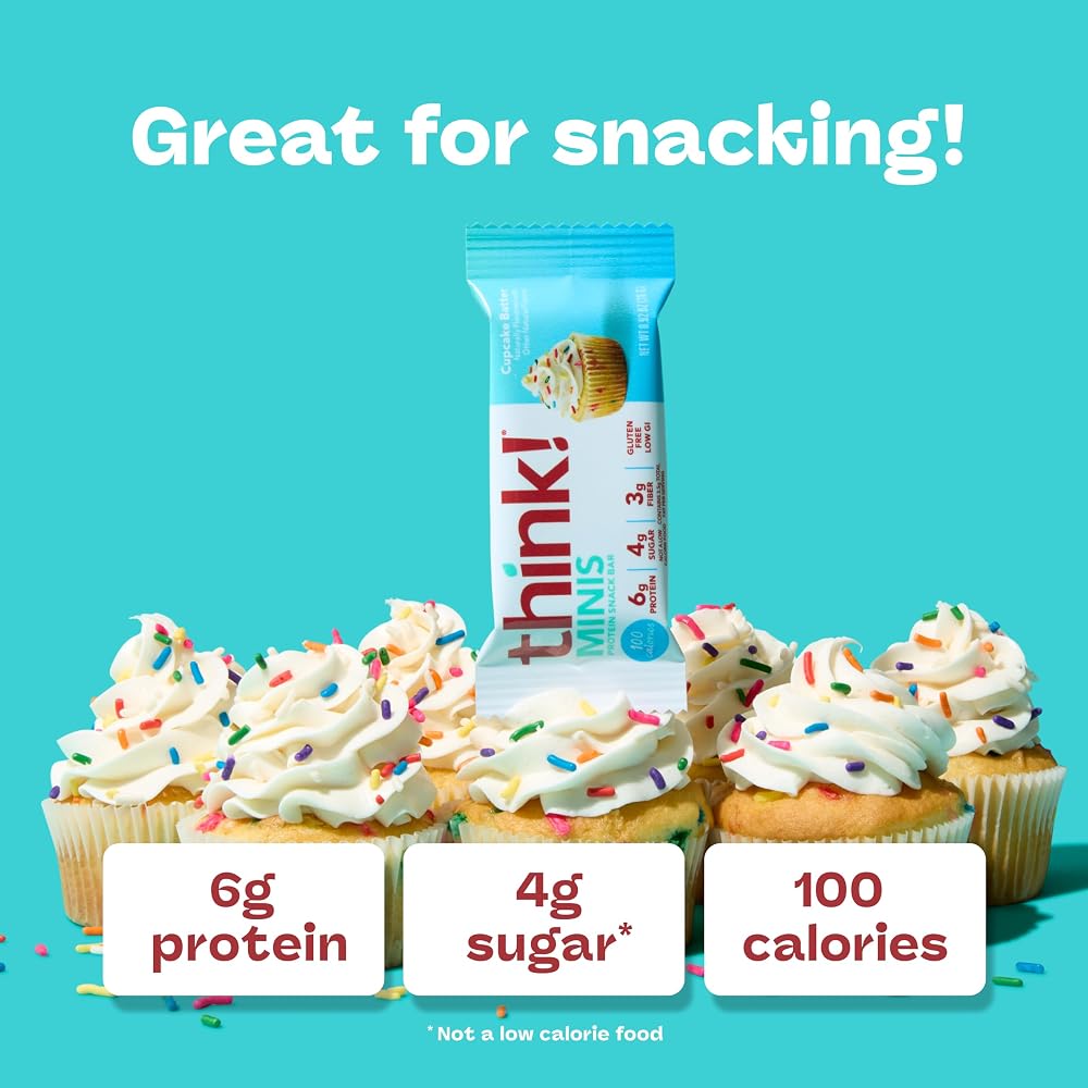 thinkThin think! Minis Protein Snack Bar Cupcake Batter - 15 Count - image 5