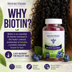 NouriTress Perfect Hair Biotin Gummies Blueberry - 60 Gummies - image 3