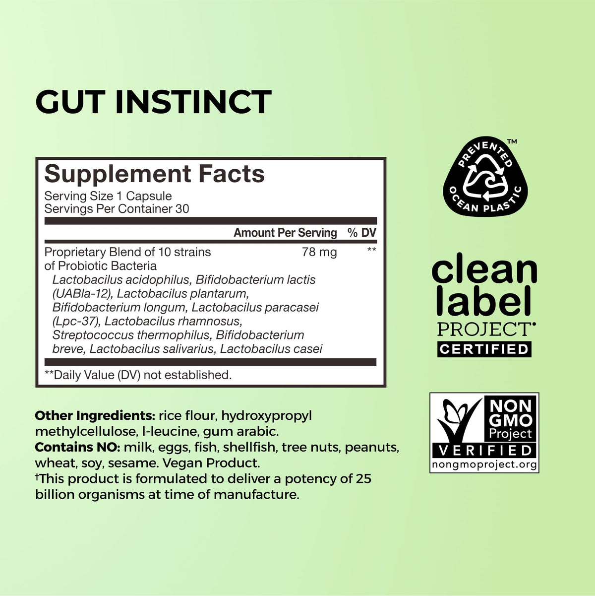HUM Gut Instinct Daily Probiotic Digestive Support - 30 Capsules - image 5