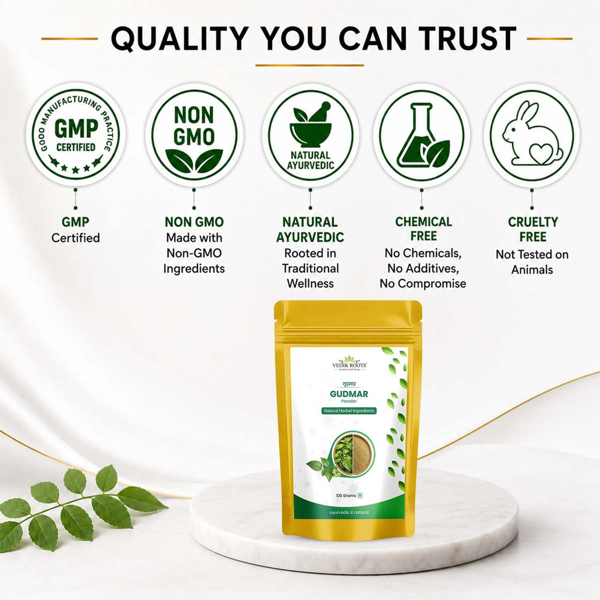 VEDIKROOTS Gudmar Powder - an Ayurvedic Solution for Effectively - image 4