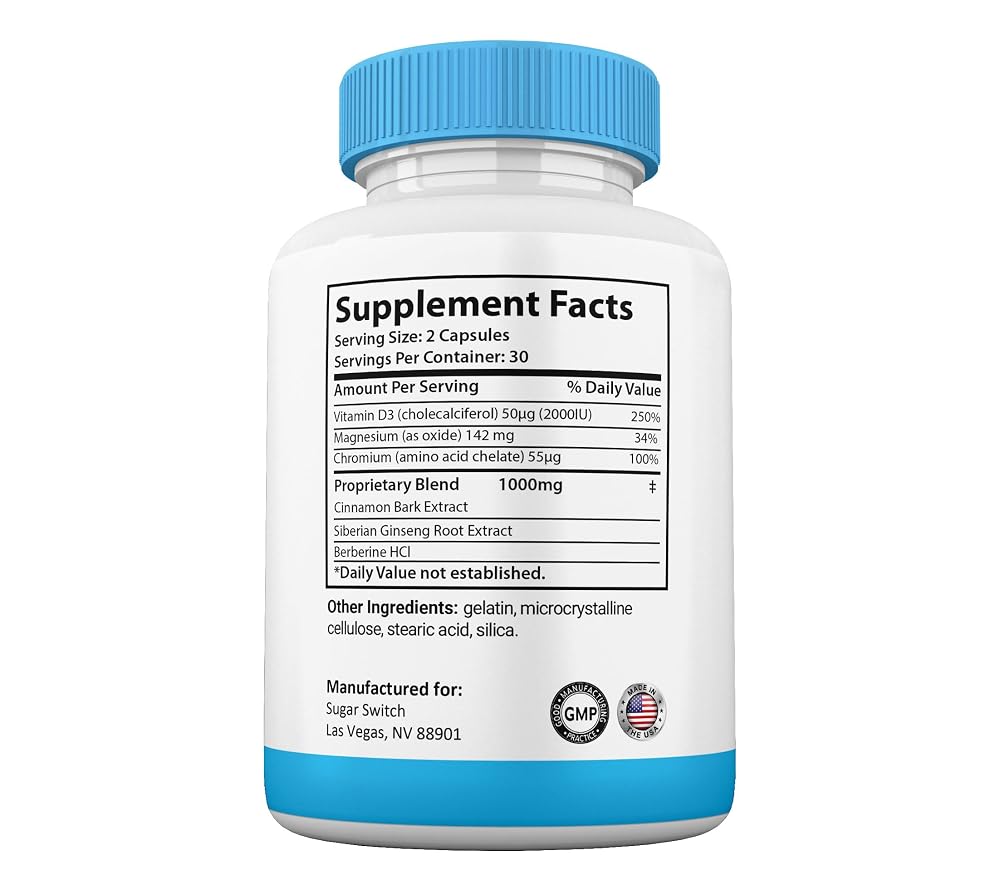 Gold Nutra SugarSwitch Capsules Glycogen Support - 3 Pack - image 4