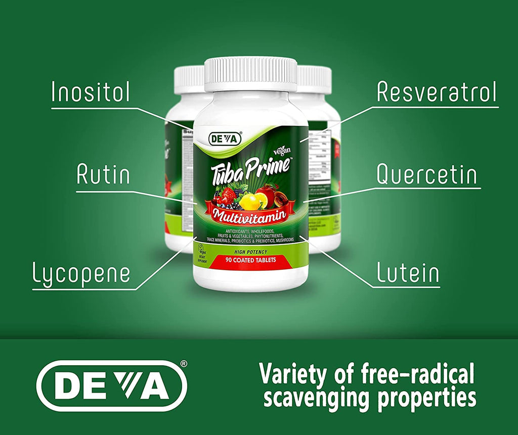 DEVA Tuba Prime Vegan Multivitamin with Iron