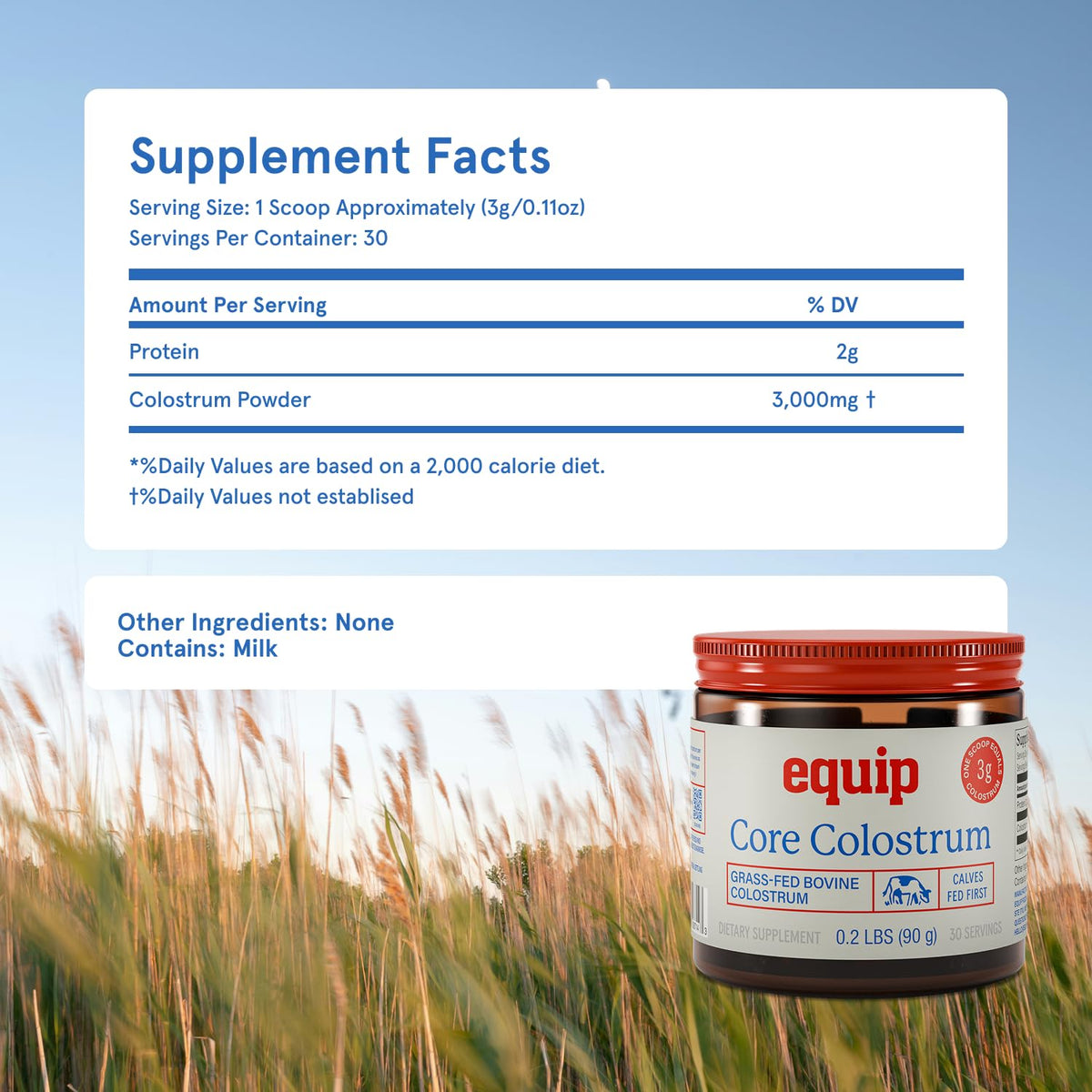 Equip Core Bovine Colostrum Powder - 30 Servings - image 5