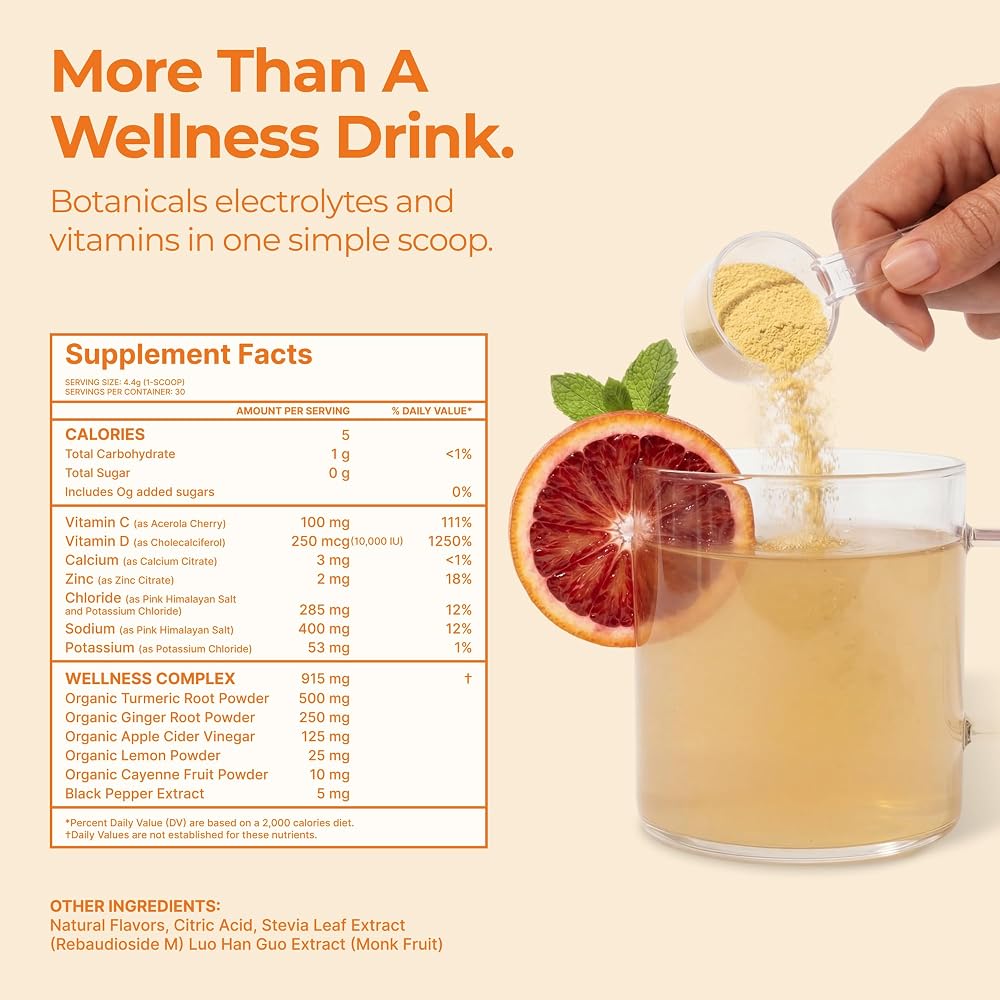 Jupi Hydration & Wellness Powder Turmeric Ginger Citrus - 30 Servings - image 3