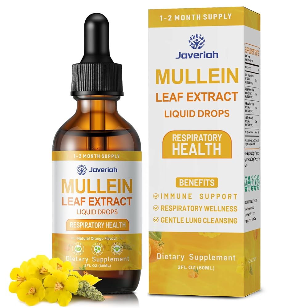 Javeriah Mullein Drops for Lungs Cleanse with Cordyceps