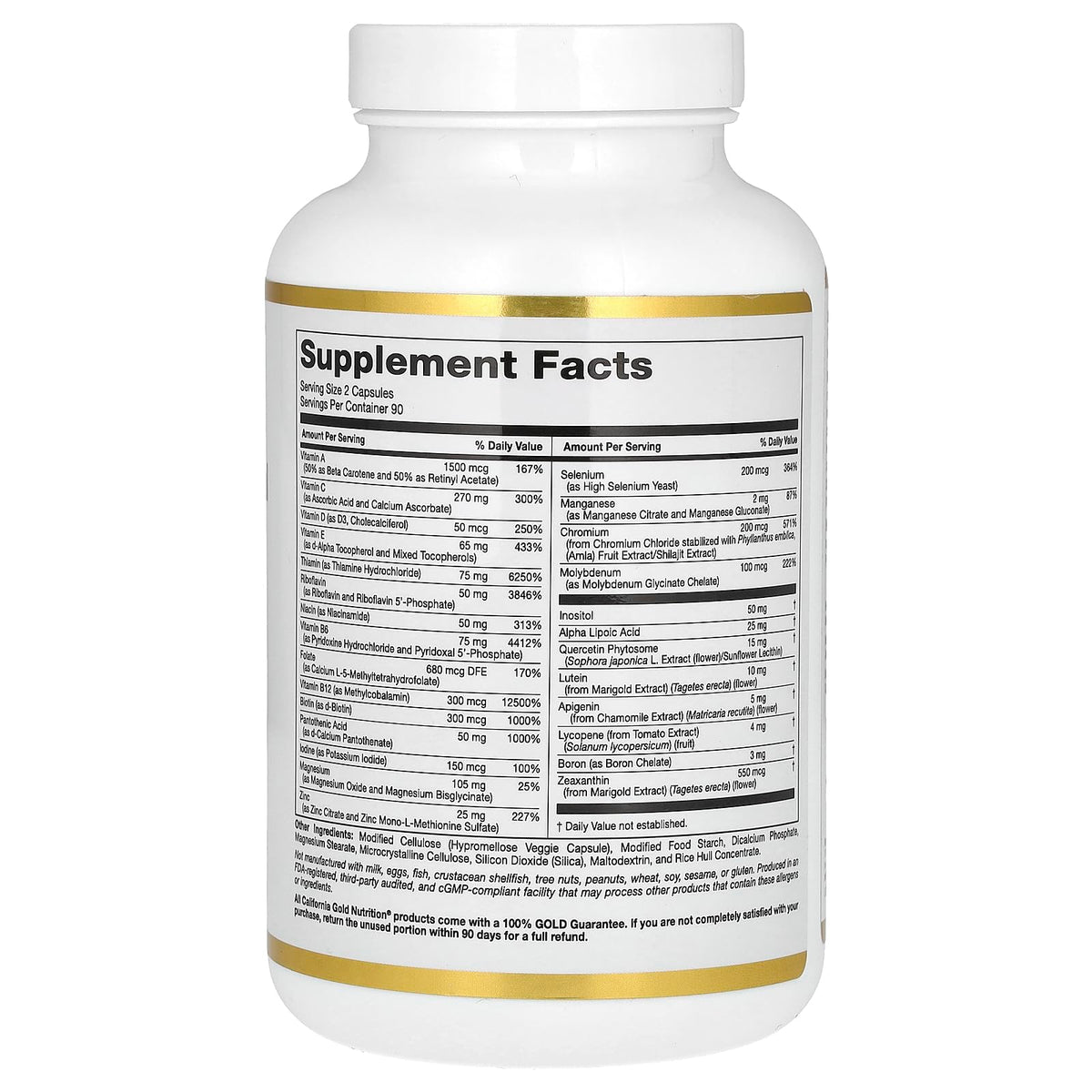 California Gold Nutrition Multivitamin and Mineral Two-A-Day - image 2