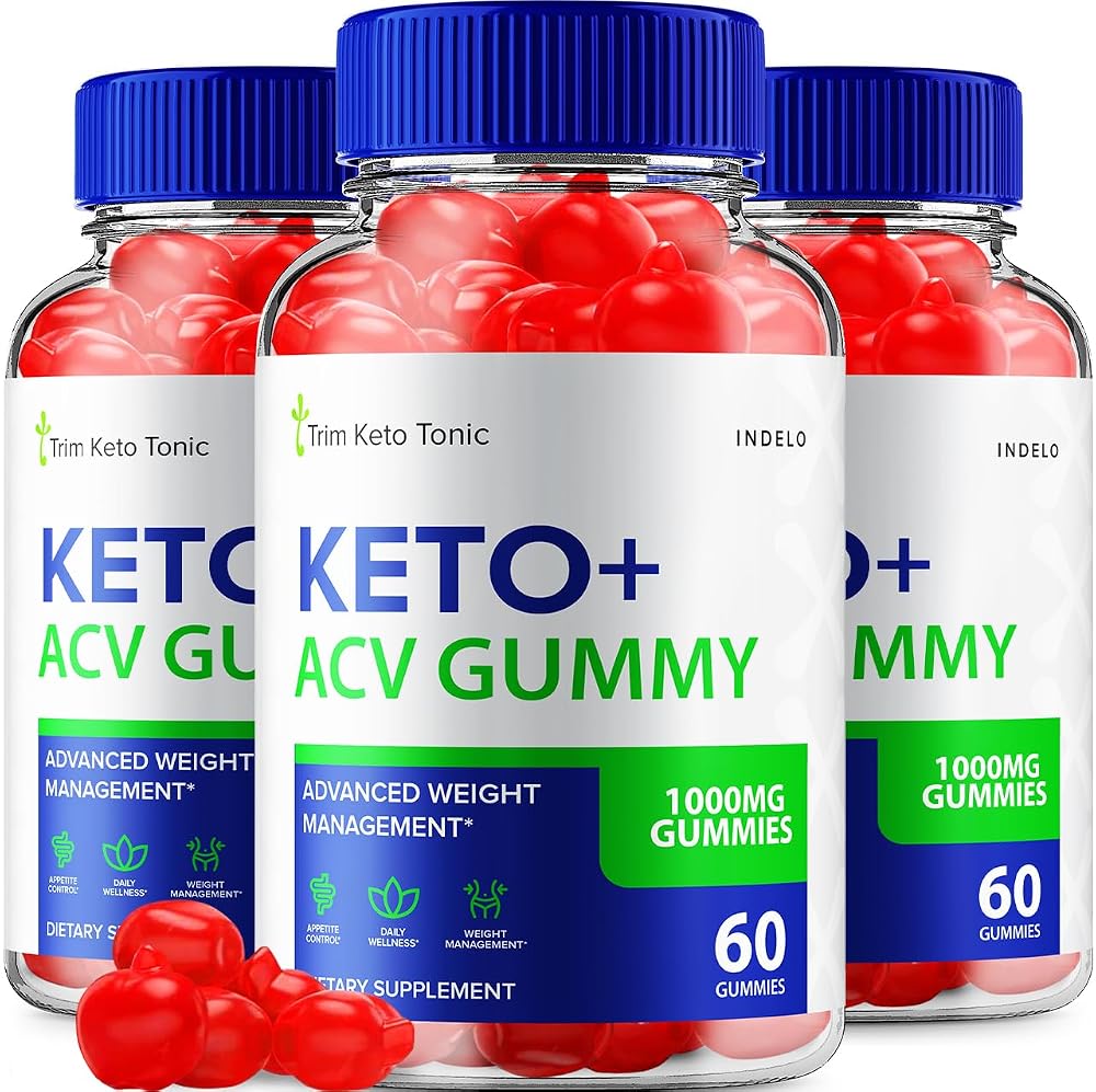 Indelo Trim Keto Tonic ACV Gummies with B12 - 180 Gummies