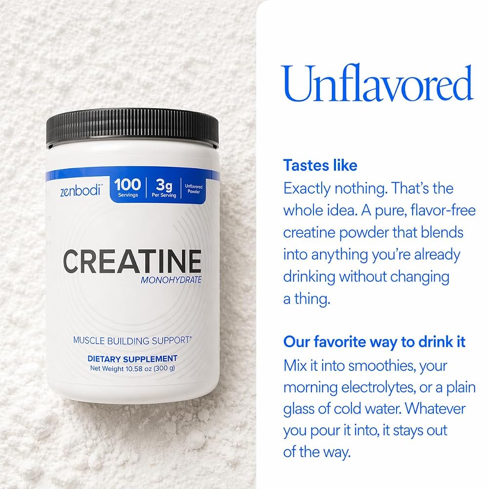 zenbodi Creatine Monohydrate Powder for Muscle Building - 300g - image 5