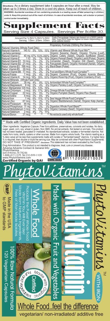 Nature's Brands Organic Whole Food Multivitamin with Iron - image 2
