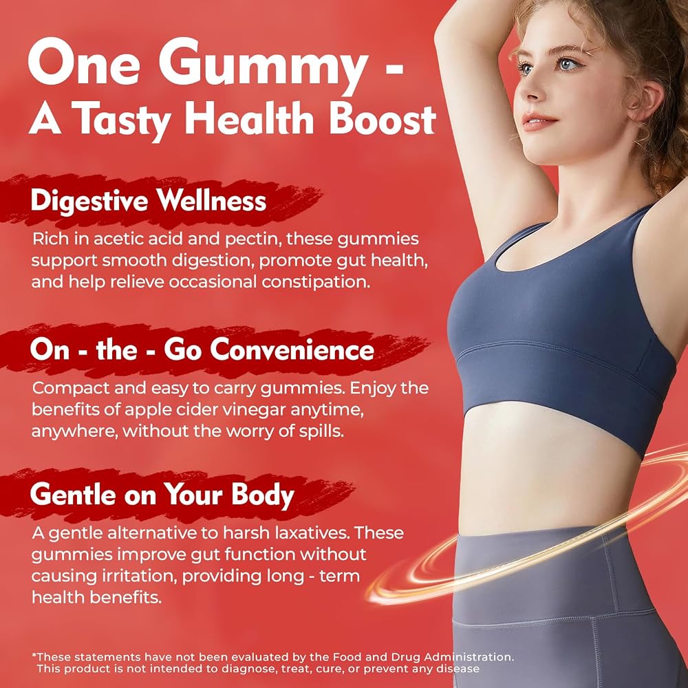 ATLEMISME Apple Cider Vinegar Gummies 1000mg with B Vitamins - 120 Count - image 5