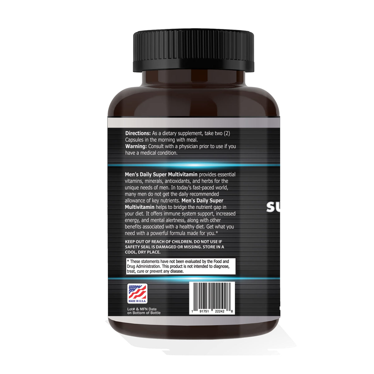 Focus Pharmacology Men's Daily Super Multi-Vitamin - 60 Capsules - image 4