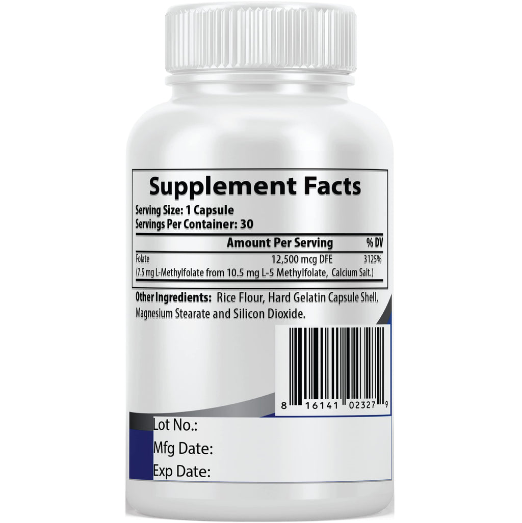 Pacific Nature's L-Methylfolate 7.5 mg
