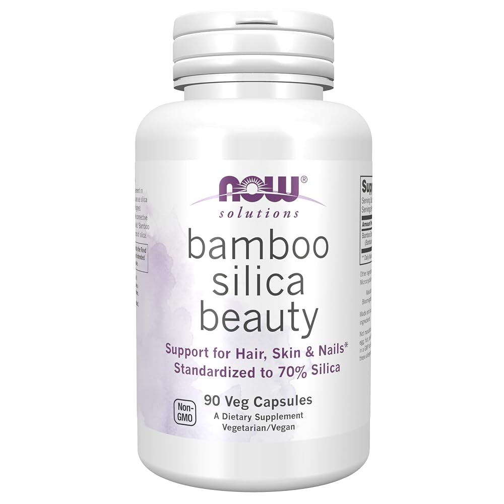 NOW Solutions Bamboo Silica Beauty Hair, Skin & Nails - 90 Vegetarian Capsules