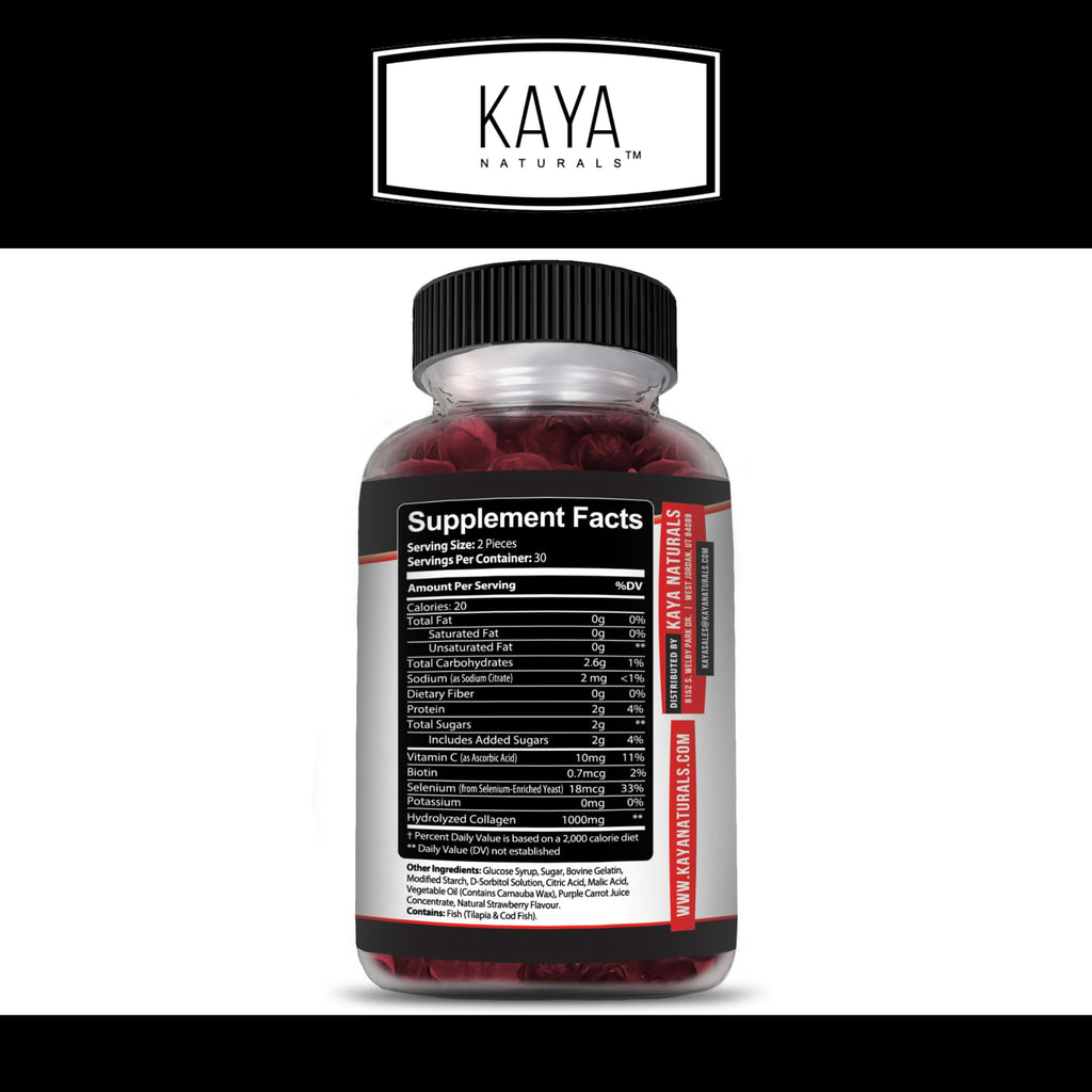 Kaya Naturals Collagen Gummies for Men & Women - Collagen Supplement