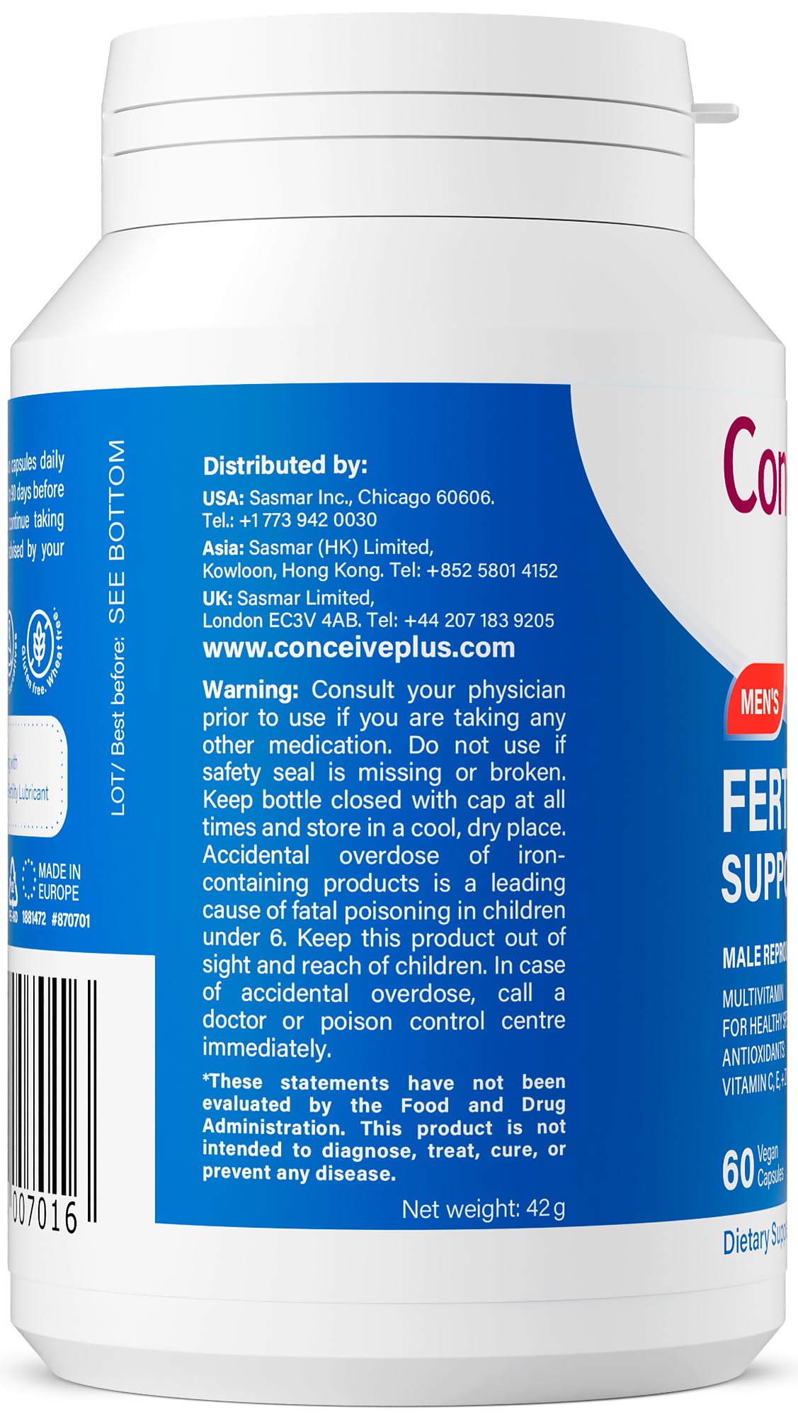 CONCEIVE PLUS Male Fertility Supplement - 60 Capsules - image 5