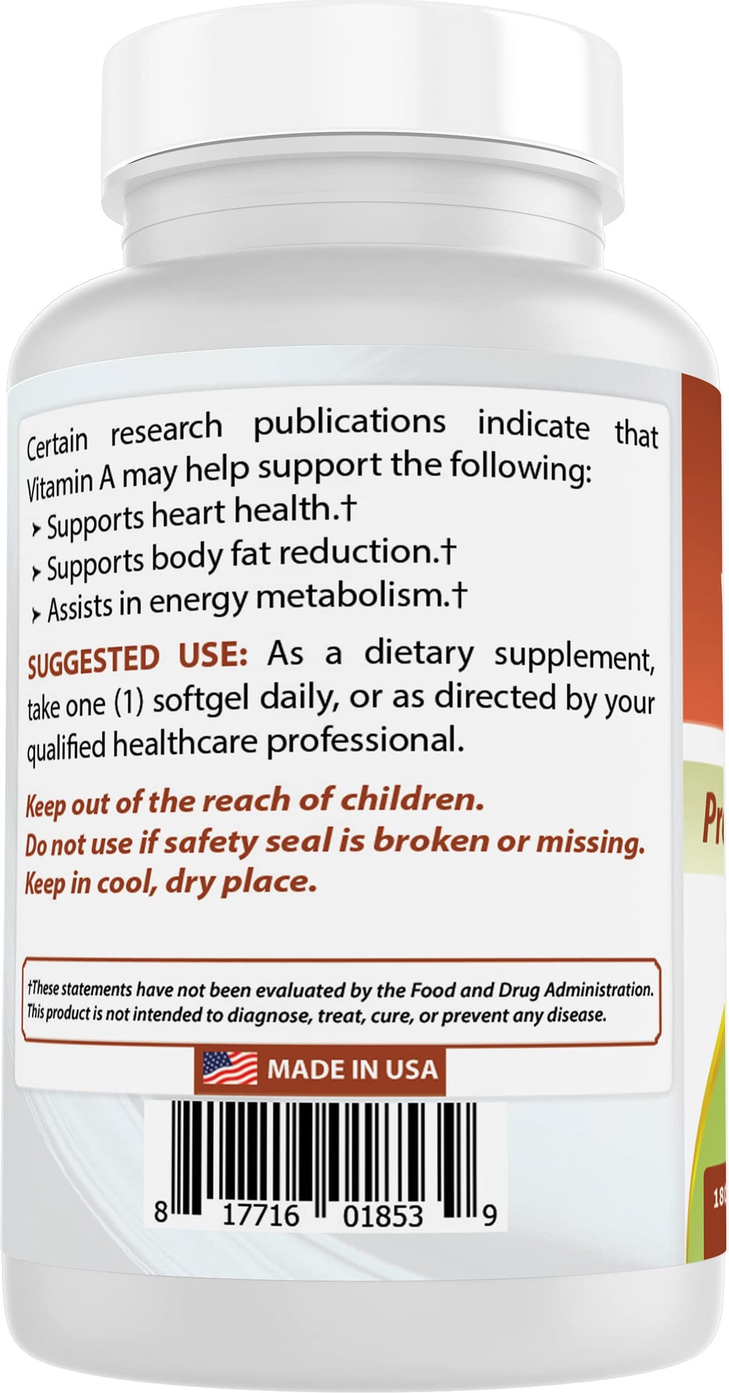 Best Naturals Vitamin A 25000 IU Softgels for Vision Support - 180 Softgels - image 7