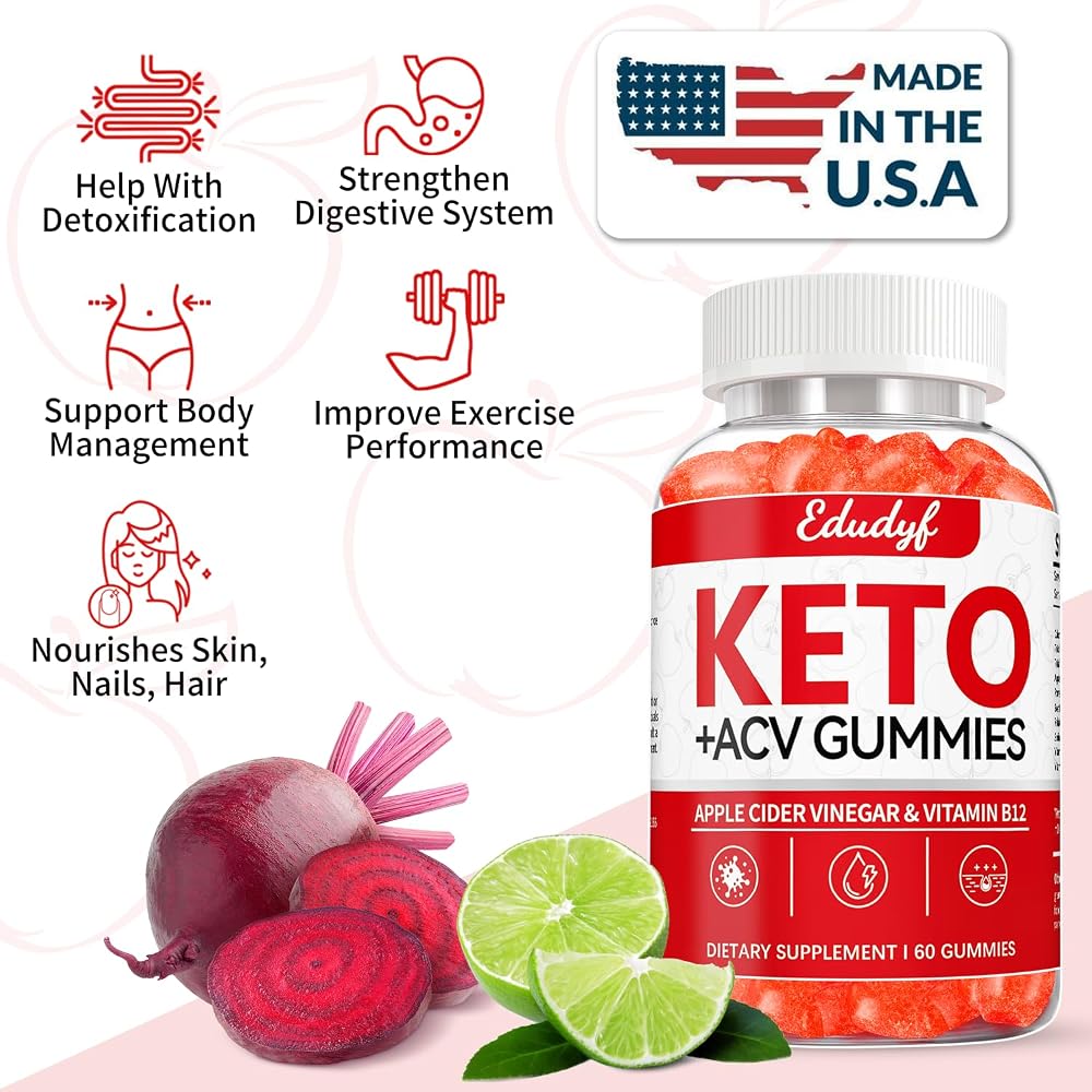 EDUDYF Keto ACV Gummies Lemon Honey Sea Salt - 60 Count - image 3