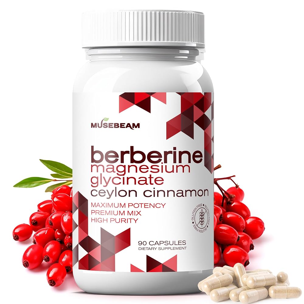 musebeam Berberine HCL Magnesium Glycinate - 90 Capsules