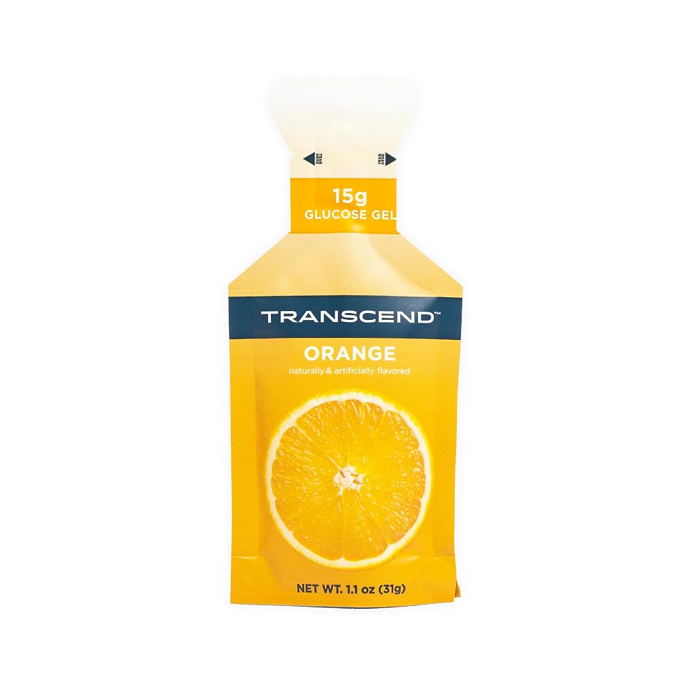 Transcend Foods Orange Gel (1.1 oz) Fast-Acting Carb Gel